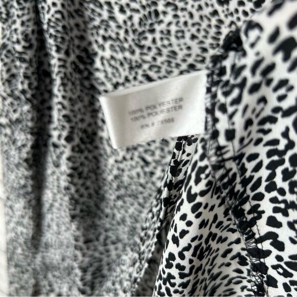 Rachel Zoe Black and White Blouse Cheetah Print Sleeveless Tunic Top 2X - Picture 7 of 7
